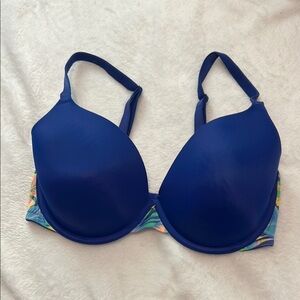 Victoria's Secret PINK Blue Bra with Tropical Accents
